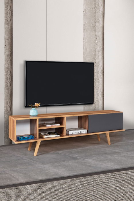 Hanah Home Ela 3631 Soporte para TV Nogal y Antracita